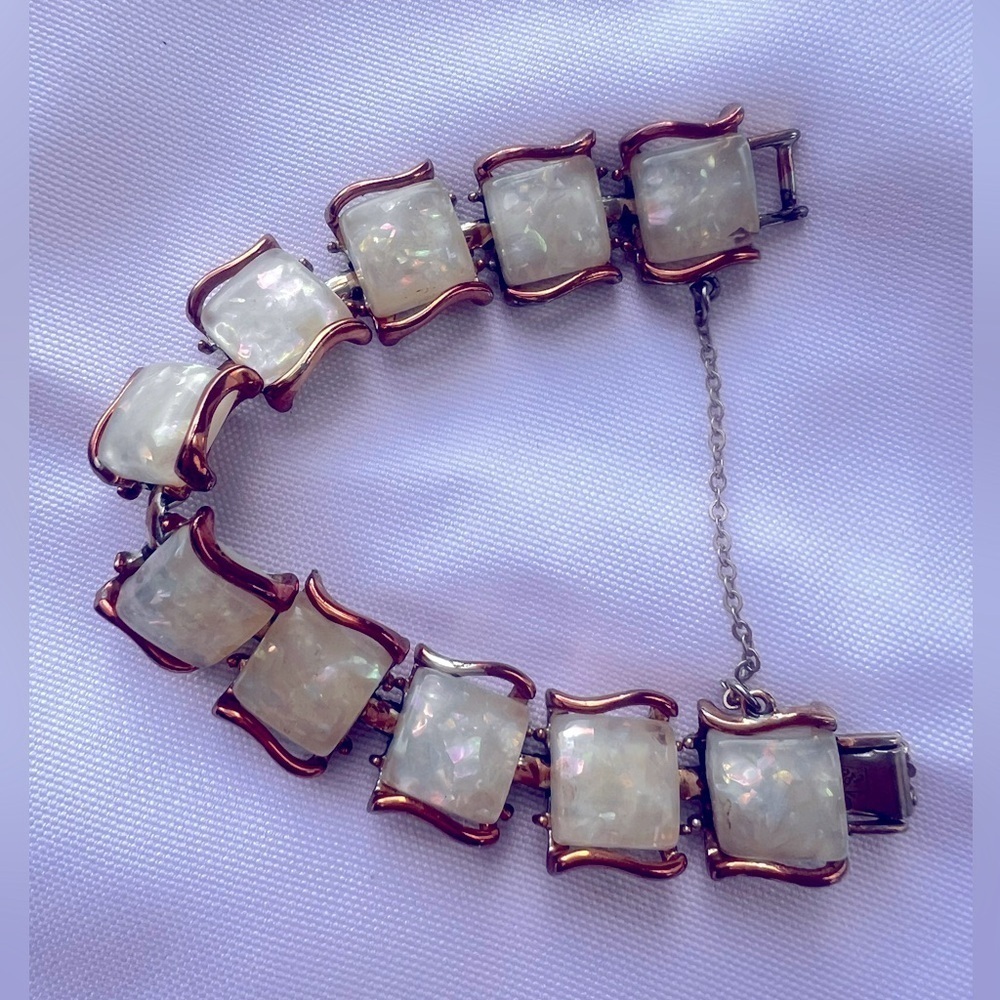 Coro Sparkly Yellow Thermoset Bracelet Signed
